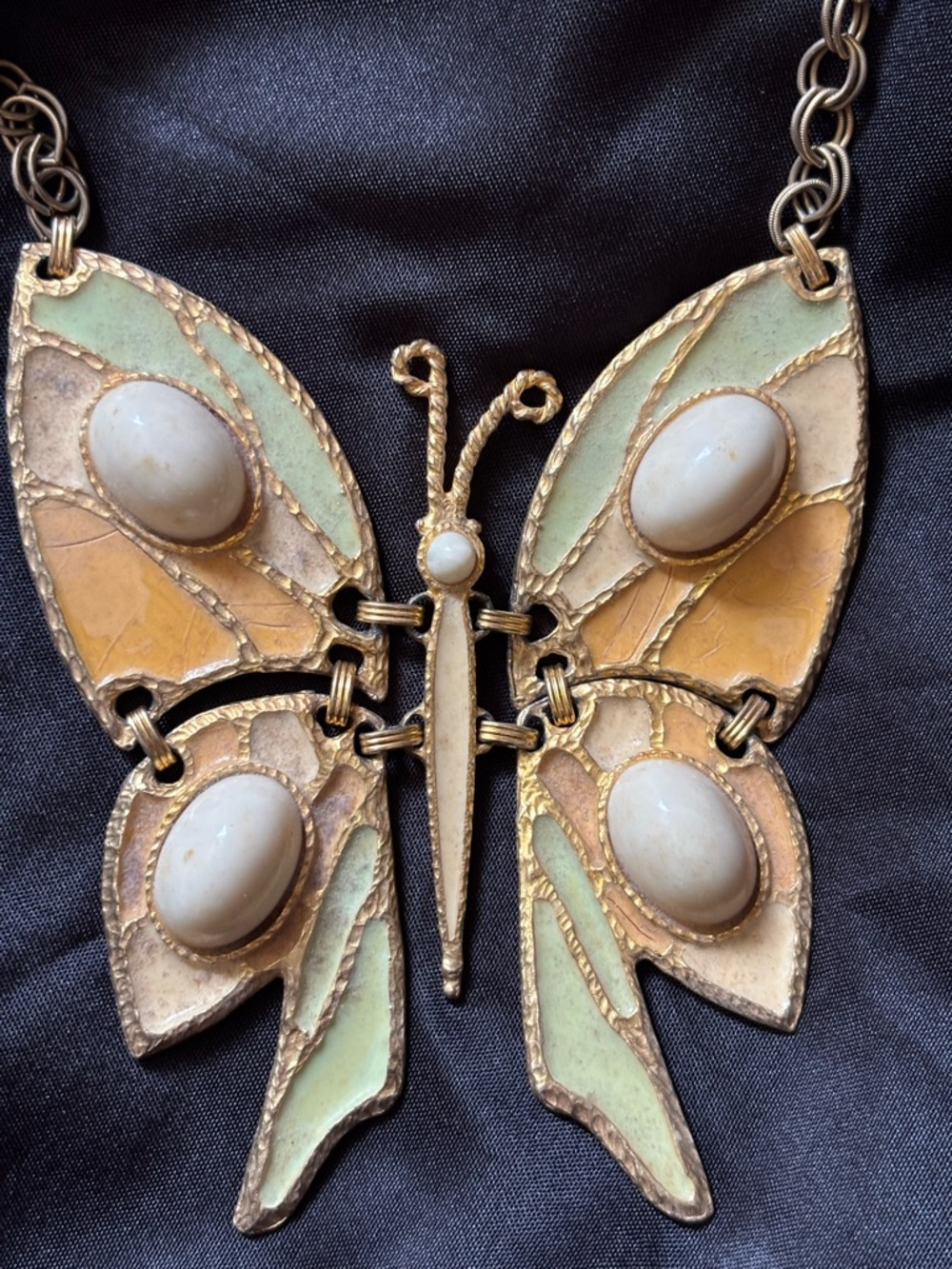 Vintage Juliana D & E Butterfly Statement Necklace 1960s